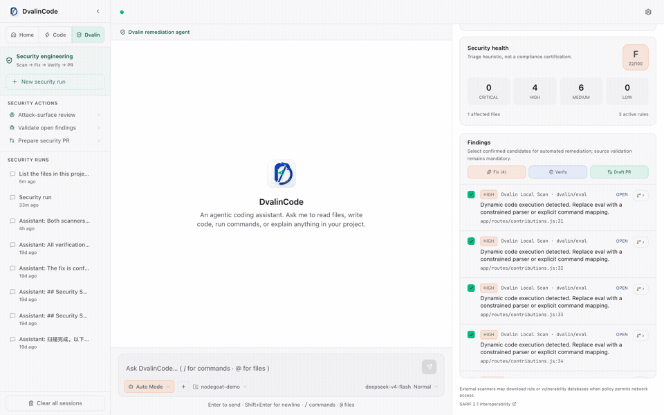 Dvalin real scan and verified remediation